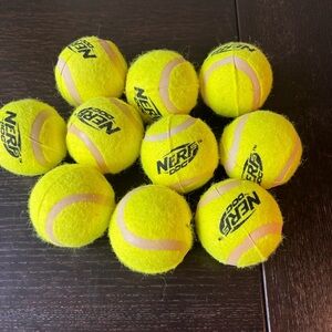 Nerf Dog squeaky tennis balls bundle of 10